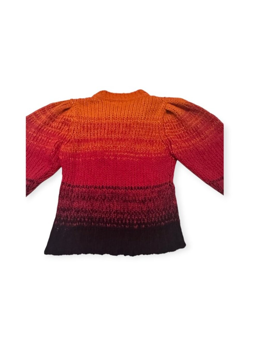 Ulla Johnson Rosalia Gradient Pullover Sweater, Red & Orange ,Alpaca Blend S - Picture 9 of 12